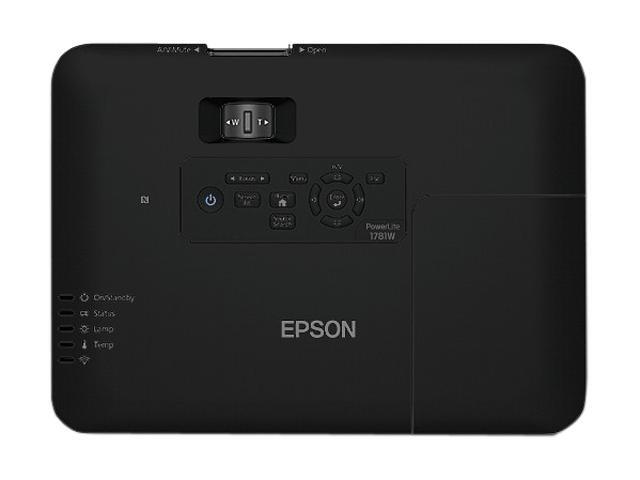 Epson PowerLite 1781W Portable Projector, 3200 Lumens, WXGA Resolution, Wireless Connectivity, Lightweight Design